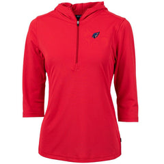 Arizona Cardinals Cutter & Buck Women's Virtue Eco Pique 3/4 Sleeve Half-Zip Pullover Hoodie Red - NFL