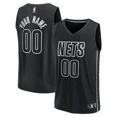 Fanatics - Brooklyn Nets Custom Fast Break Jersey - Statement Edition - Black