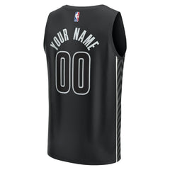 Fanatics - Brooklyn Nets Custom Fast Break Jersey - Statement Edition - Black