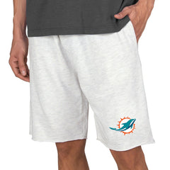 Miami Dolphins Concepts Sport Mainstream Terry Shorts Oatmeal - NFL