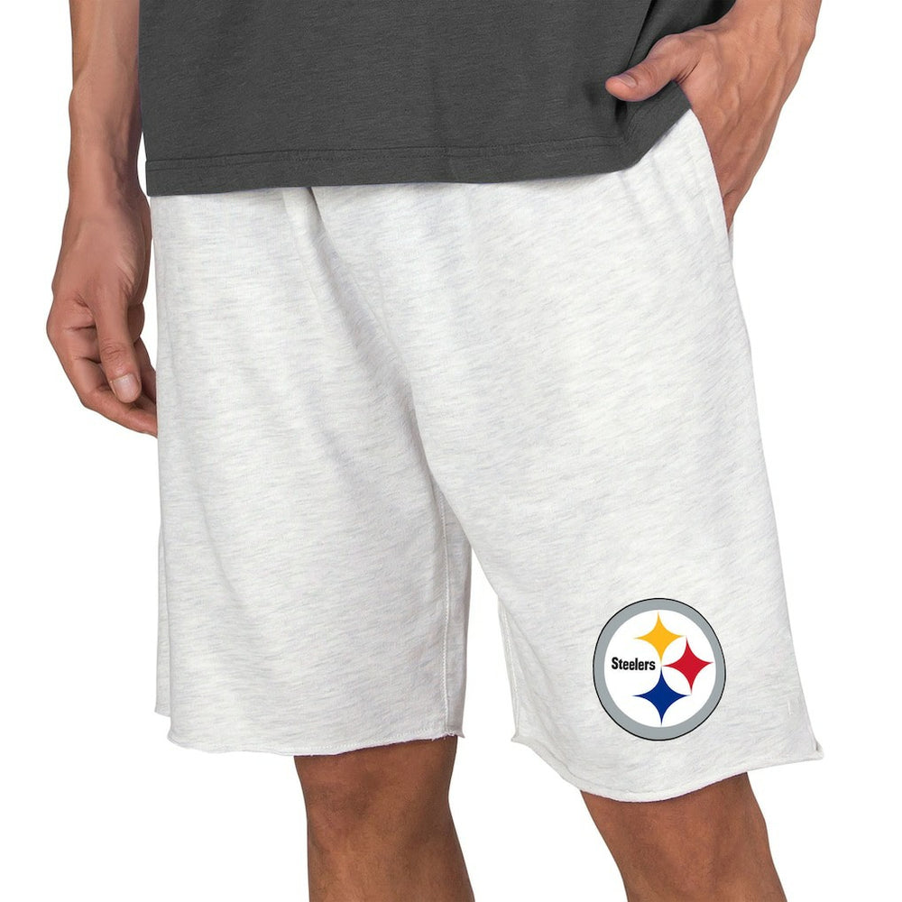 Pittsburgh Steelers Concepts Sport Mainstream Terry Shorts Oatmeal - NFL
