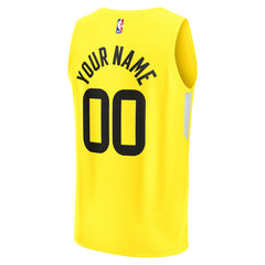 Fanatics - Utah Jazz Fast Break Replica Custom Jersey - Icon Edition - Yellow