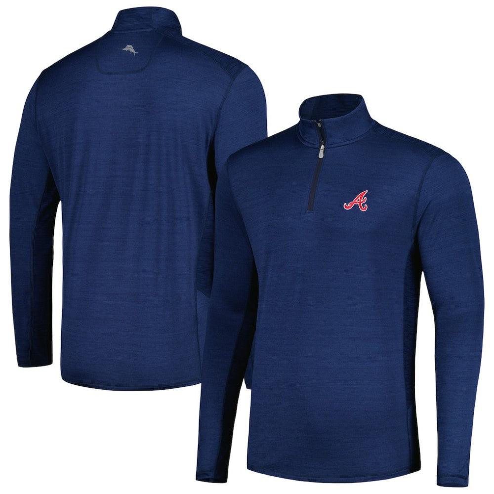 Atlanta Braves Tommy Bahama Delray IslandZone Half-Zip Top Sale