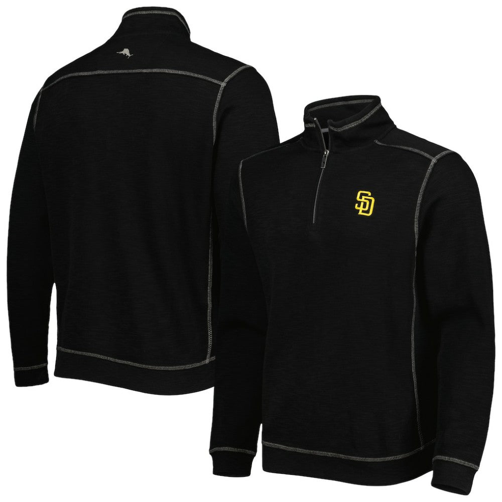 San Diego Padres Tommy Bahama Tobago Bay Tri-Blend Quarter-Zip Sweatshirt Near Me