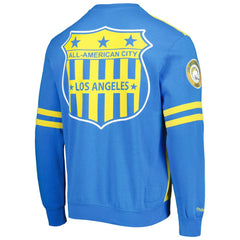 Los Angeles Chargers All Over 2.0 Pullover Sweatshirt Gold - Mitchell & Ness
