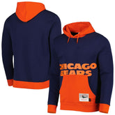 Chicago Bears Big Face 5.0 Pullover Hoodie Navy - Mitchell & Ness
