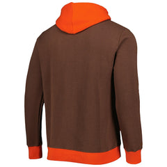 Cleveland Browns Big Face 5.0 Pullover Hoodie Brown - Mitchell & Ness