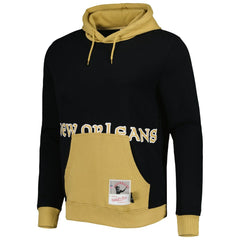 New Orleans Saints Big Face 5.0 Pullover Hoodie Black - Mitchell & Ness