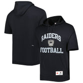 Las Vegas Raiders Washed Short Sleeve Pullover Hoodie Black - Mitchell & Ness