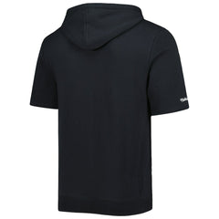 Pittsburgh Steelers Washed Short Sleeve Pullover Hoodie Black - Mitchell & Ness