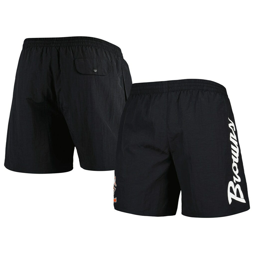 Cleveland Browns Team Essentials Nylon Shorts Black - Mitchell & Ness