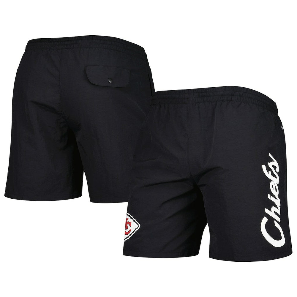 Kansas City Chiefs Team Essentials Nylon Shorts Black - Mitchell & Ness