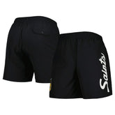 New Orleans Saints Team Essentials Nylon Shorts Black - Mitchell & Ness