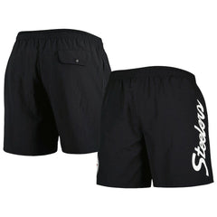 Pittsburgh Steelers Team Essentials Nylon Shorts Black - Mitchell & Ness