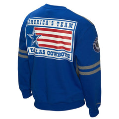 Dallas Cowboys All Over 2.0 Pullover Sweatshirt Royal - Mitchell & Ness
