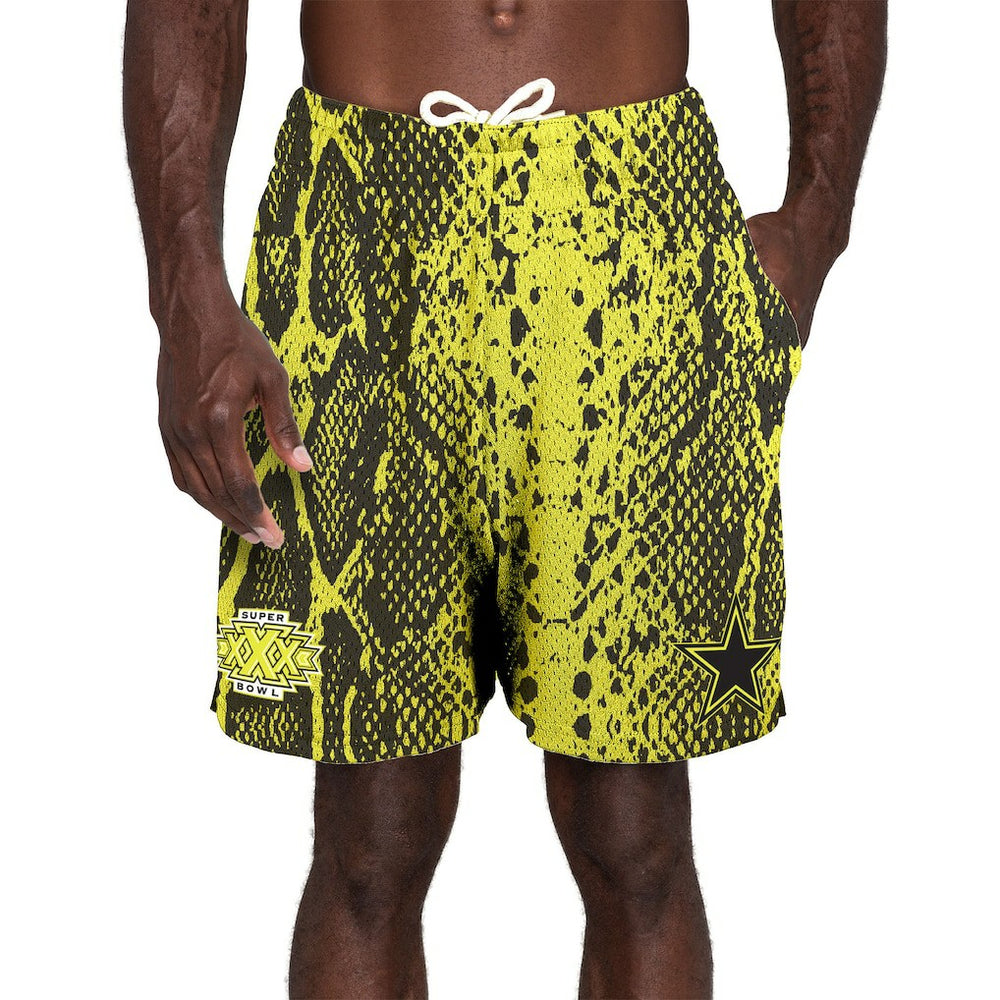 Dallas Cowboys New Era Super Bowl XXX Summer Pop Shorts Yellow - NFL
