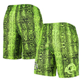 Los Angeles Rams New Era Summer Pop Shorts Neon Green - NFL