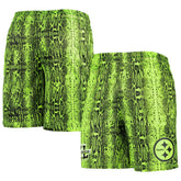 Pittsburgh Steelers New Era Summer Pop Shorts Neon Green - NFL