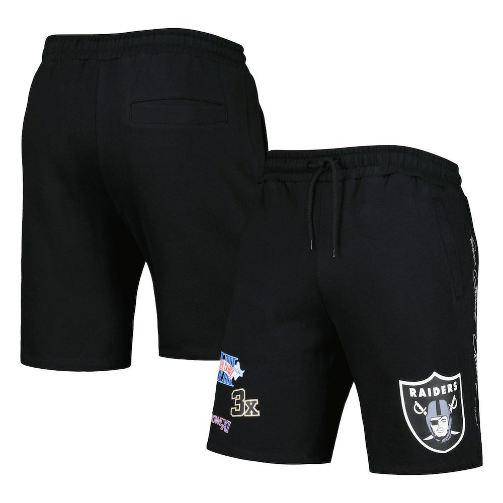 Las Vegas Raiders New Era Historic Champs Shorts Black - NFL