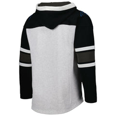 Carolina Panthers '47 Gridiron Lace-Up Pullover Hoodie Heather Gray - 47 brand