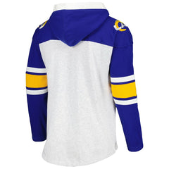 Los Angeles Rams '47 Gridiron Lace-Up Pullover Hoodie Heather Gray - 47 brand