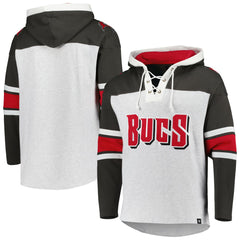 Tampa Bay Buccaneers '47 Gridiron Lace-Up Pullover Hoodie Heather Gray - 47 brand