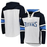 Tennessee Titans '47 Gridiron Lace-Up Pullover Hoodie Heather Gray - 47 brand