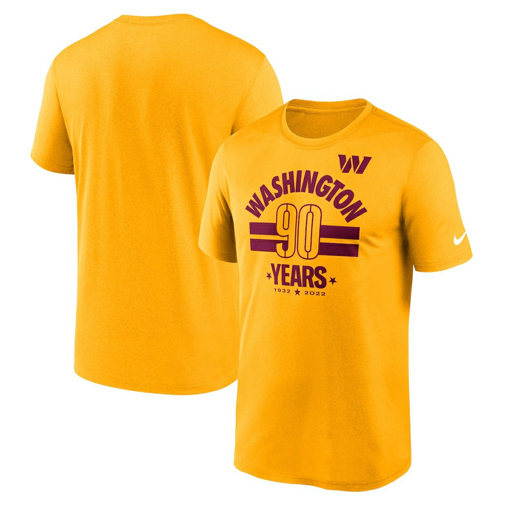 Washington Commanders 90th Anniversary Legend T-Shirt Gold - Nike