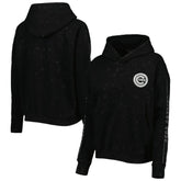 Chicago Cubs The Wild Collective Women's Marble Pullover Hoodie Clearance