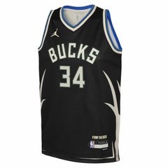 NBA - Giannis Antetokounmpo Milwaukee Bucks Jordan Brand Youth Swingman Jersey - Statement Edition - Black