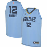 NBA - Ja Morant Memphis Grizzlies Jordan Brand Youth Swingman Jersey - Statement Edition - Light Blue