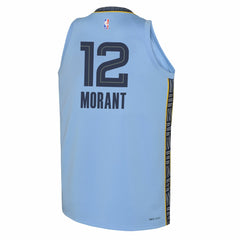 NBA - Ja Morant Memphis Grizzlies Jordan Brand Youth Swingman Jersey - Statement Edition - Light Blue