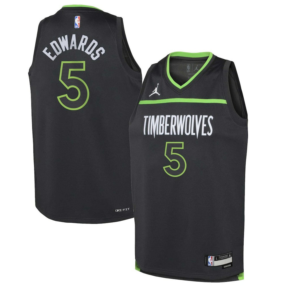 NBA - Anthony Edwards Minnesota Timberwolves Jordan Brand Youth Swingman Jersey - Statement Edition - Black