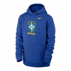 Nike Brazil National Team Youth Club Fleece Pullover Hoodie - Royal