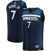 Fanatics - Wendell Moore Jr. Minnesota Timberwolves 2022 NBA Draft First Round Pick Fast Break Replica Player Jersey Icon - Edition - Navy