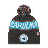Carolina Panthers New Era 2022 Greg Olsen x Atrium Health Levine Children's Hospital Pom Knit Hat Heather Charcoal - NFL