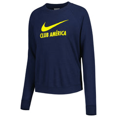 Nike Club America Women's Lockup Varsity Tri-Blend Raglan Pullover Sweatshirt - Navy