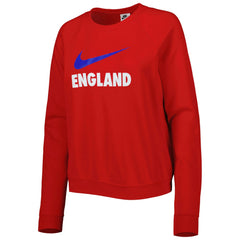 Nike England National Team Women's Lockup Varsity Tri-Blend Raglan Pullover Sweatshirt - Red