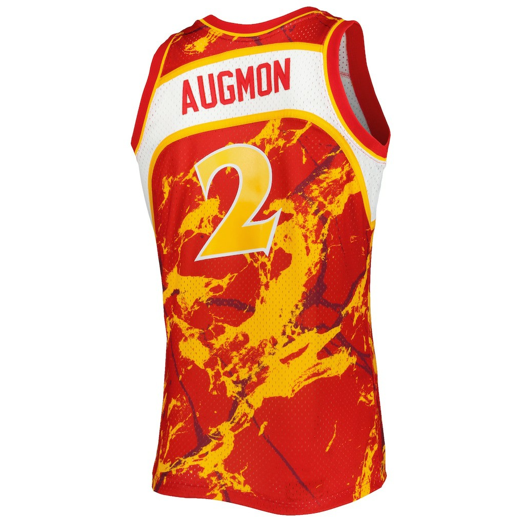 Stacey Augmon Atlanta Hawks 1991/92 Hardwood Classics Marble Swingman Jersey - Red | NBA Jerseys
