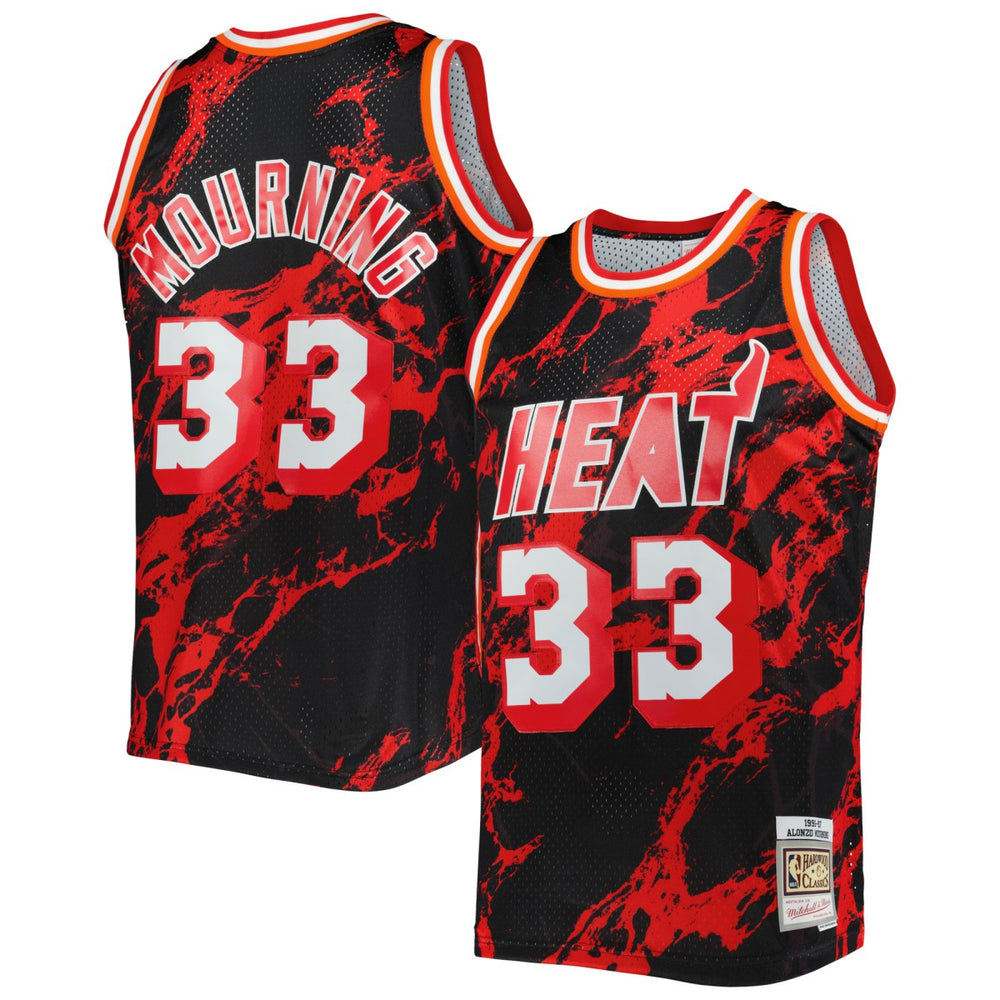 Mitchell & Ness - Alonzo Mourning Miami Heat 1996/97 Hardwood Classics Marble Swingman Jersey - Black
