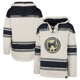 Columbus Blue Jackets - '47 Rockaway Lace-Up Pullover Hoodie Oatmeal
