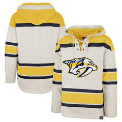 Nashville Predators - '47 Rockaway Lace-Up Pullover Hoodie Oatmeal