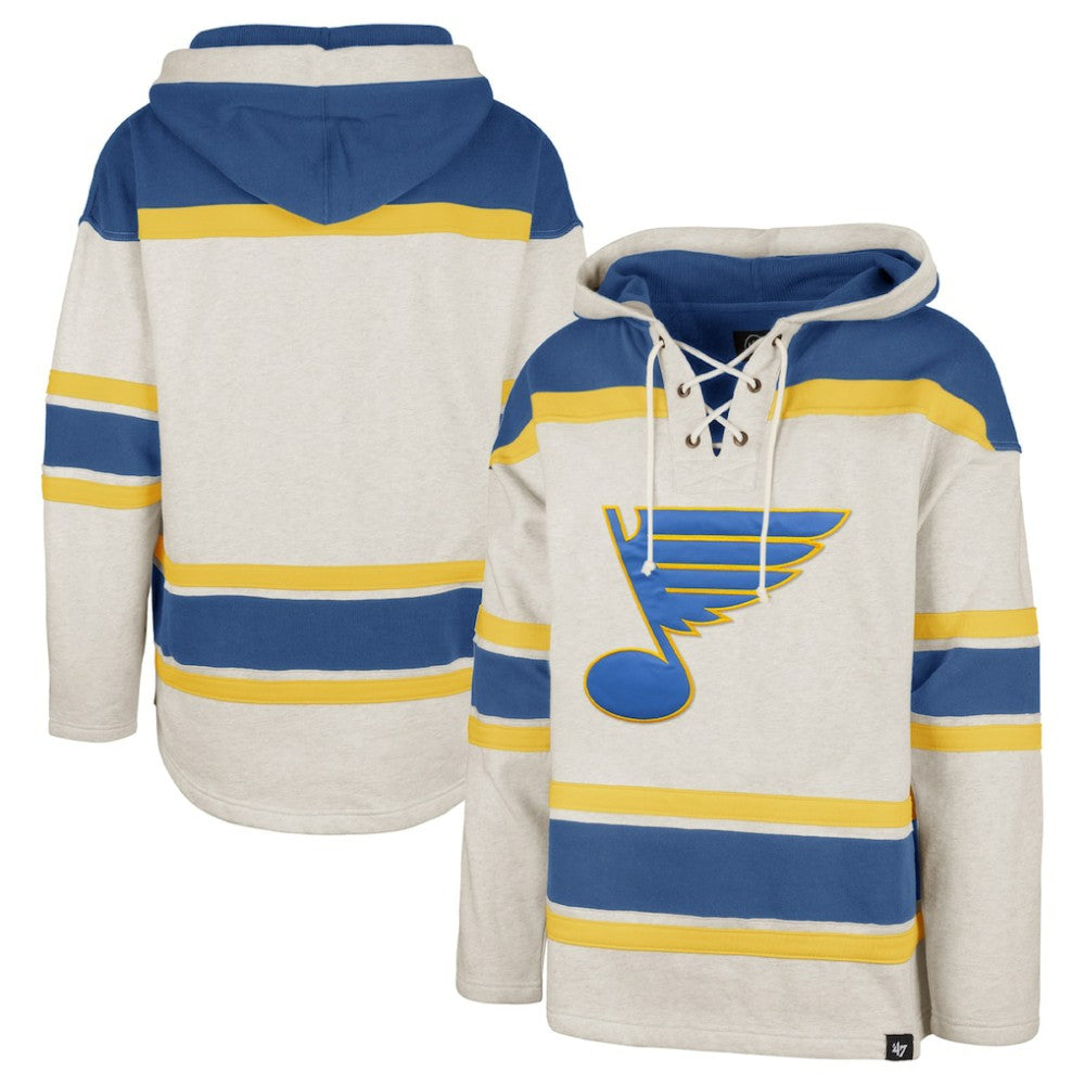 St. Louis Blues - '47 Rockaway Lace-Up Pullover Hoodie Oatmeal