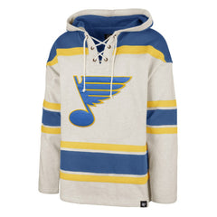 St. Louis Blues - '47 Rockaway Lace-Up Pullover Hoodie Oatmeal