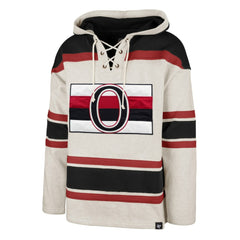 Ottawa Senators - '47 Rockaway Lace-Up Pullover Hoodie Oatmeal