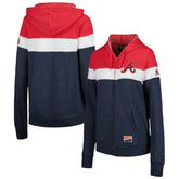 Atlanta Braves New Era Women's Colorblock Full-Zip Hoodie Jacket Lifestyle