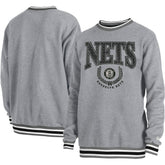 New Era - Brooklyn Nets Unisex Vintage Throwback Crew Sweatshirt - Heather Gray