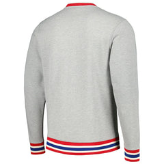 New Era - Philadelphia 76ers Unisex Vintage Throwback Crew Sweatshirt - Heather Gray