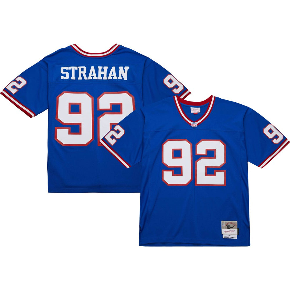 Michael Strahan New York Giants Big & Tall 1993 Retired Player Replica Jersey Royal - Mitchell & Ness