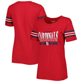 St. Louis Cardinals New Era Women's Team Stripe T-Shirt discount